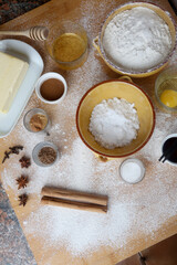 baking homemade christmas ginger cookies 