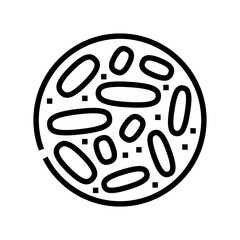 lactobacillus probiotics line icon vector. lactobacillus probiotics sign. isolated contour symbol black illustration