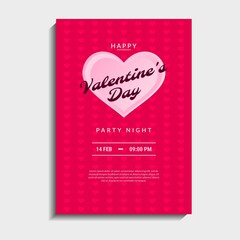 Happy Valentine's Day Party. Beautiful Background with heart shape. It is suitable for banners, posters, flyers, invitations, etc. Vector illustration