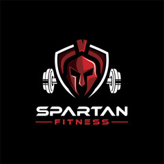 Spartan Fitness And Gym Logo Vector . Fitness Logo . Bodybuilding Logo design inspiration, sports logo template with spartan warriors.