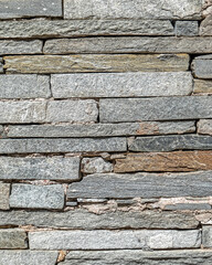 rough grey slate stone wall closeup, textured pattern background