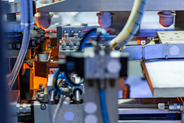 Preforms for making PET plastic bottles. Blank for production of containers for milk or beer. Line factory industry equipment