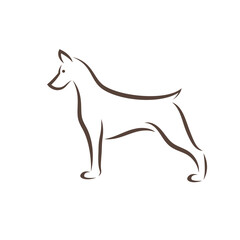 Vector of doberman pinscher dog design on white background. Easy editable layered vector illustration. Pet. Animals.