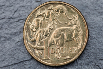 Australian Dollar Coins arranged next to each other