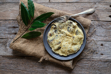 Mushroom omelette