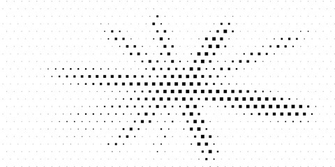 Halftone texture with geometric figures.