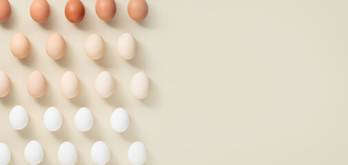 Chicken eggs pattern pastel color