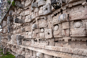 Mayan wall of faces
