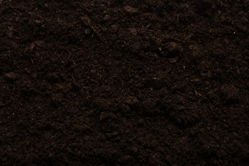 Black land for plant background.