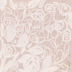Floral chic NUDE PINK gold blush rustic background f