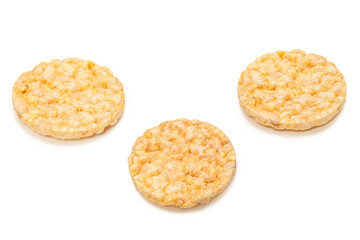 Rice wafer isolated on white background.