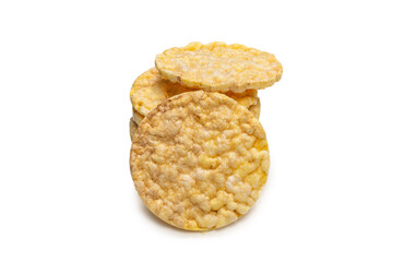 Rice wafer isolated on white background.