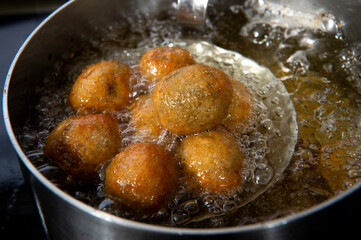 olive ascolane called Olive all'ascolana are a typical dish from the Marche region from the city of Ascoli Piceno in Italy.