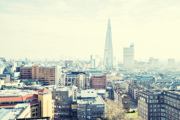 Fototapeta premium LONDON, UK - 17 FEBRUARY, 2017: It is a 95-storey skyscraper in Southwark that forms part of the London Bridge Quarter development.