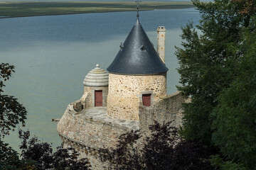 Wehrturm am Le-Mont-Saint-Michel in Frankreich
