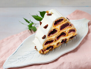 piece of cake on a plate