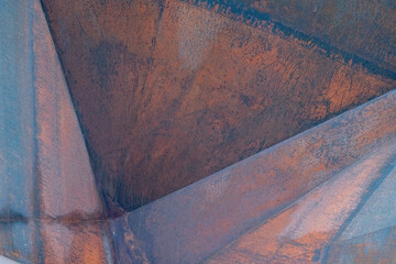 Beautiful rusty stelized sheet metal texture background.  Horizontal image.