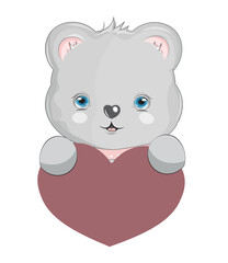 Teddy bear boy Valentines Day card