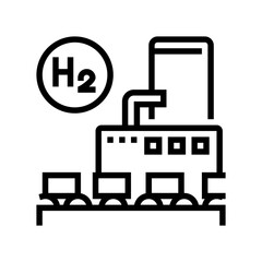 use in food industry hydrogen line icon vector. use in food industry hydrogen sign. isolated contour symbol black illustration