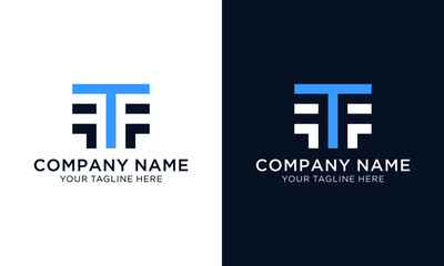 FTF Abstract initial monogram letter alphabet logo design