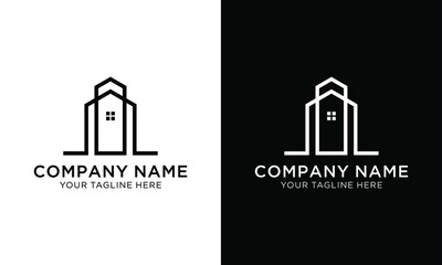 Home build illustration symbol logo design template