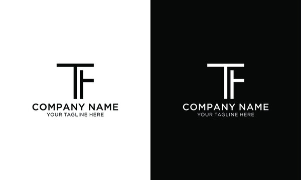 Minimalist abstract letter TF logo. This logo icon incorporate with two abstract shape in the creative process.
