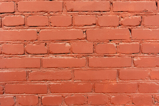 Red stone pattern, brick wall close up and bricket background