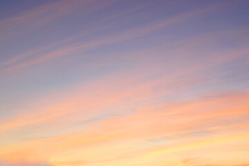 Dawn sky with colorfull clouds. Sunrise landscape.