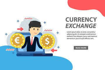 Currency exchange service. Cryptocurrency marketplace for exchange. 