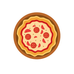 pizza isolated on white