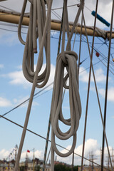 Obraz premium ropes on a yacht