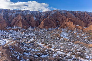 Mars canyon panorama on south bank of Issyk kul lake Kyrgyzstan © lsd272216
