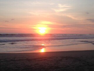 Beautiful sunset in the Pacific ocean