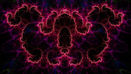 Abstract Computer generated Fractal design. A fractal is a never-ending pattern. Fractals are infinitely complex patterns that are self-similar across different scales. 2d rendering