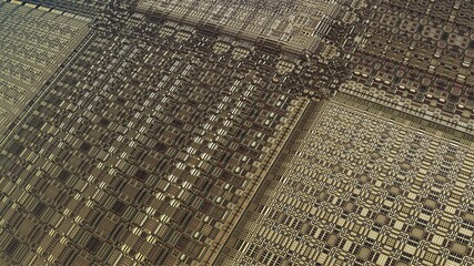 Obraz premium Abstract, computer, fractal design. Fractals are infinitely complex patterns that are self-similar at different scales. 3D-rendering.