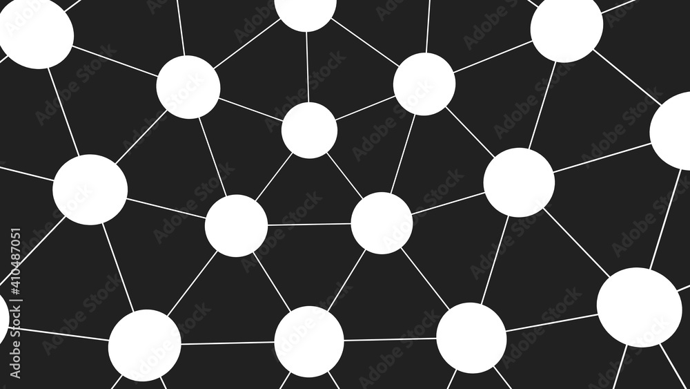 Poster white balls with lines on a gray background. rendering. social theme.