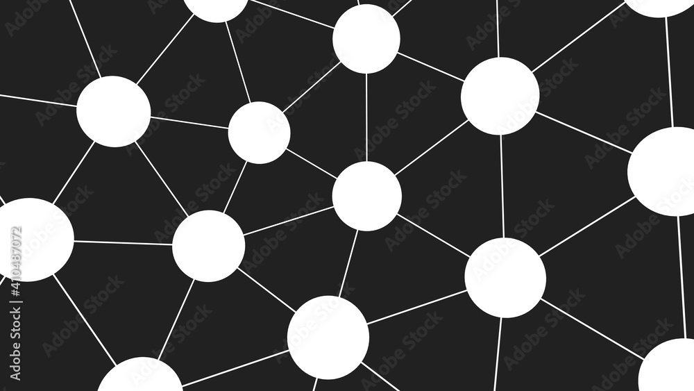 Poster white balls with lines on a gray background. rendering. social theme.
