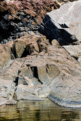 Encontro do mar e das rochas 