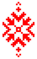 vector ethnic folk Ukrainian minimalistic pattern on a white background. a traditional element of the Ukrainian embroidered shirt - vyshyvanka. pattern is isolated. can be used in different ways.