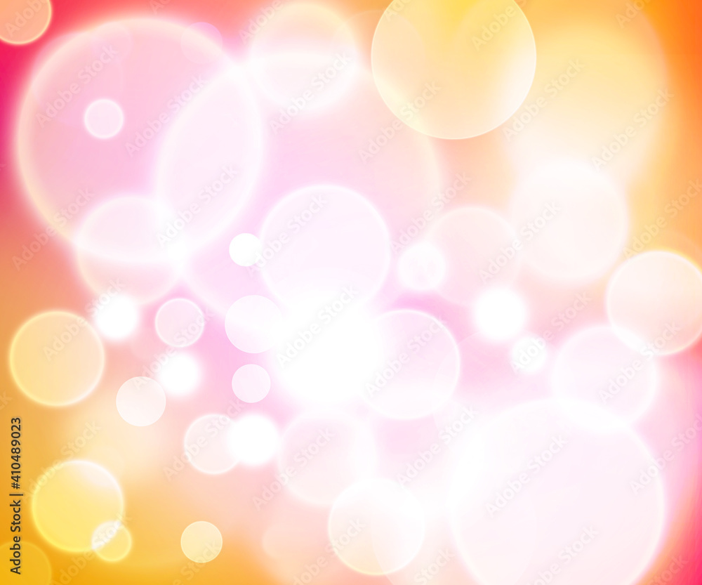 Poster red and yellow colorful gradient design with soft defocused lights. unique bubble design wallpaper