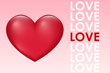 Valentine day card. Romantic valentine's day party invitation template