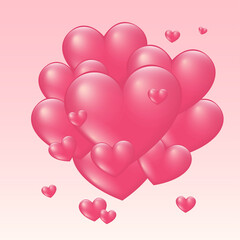Valentine day card. Romantic valentine's day party invitation template