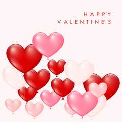 Valentine day card. Romantic valentine's day party invitation template