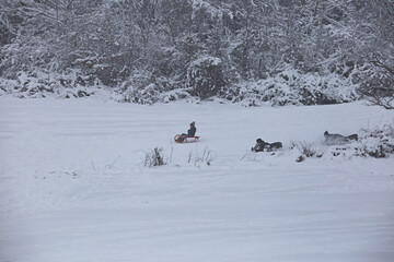 Naklejka premium jeux d'hiver