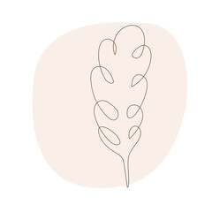 Line art illustration. Modern abstract minimalist lineart awrtwork for design card pattern, party invitation, art shop advertising etc