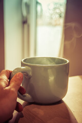 taza caliente de té