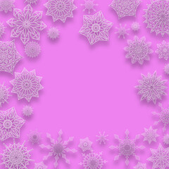 christmas background with snowflakes