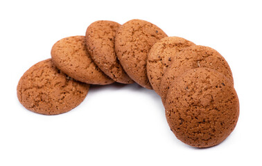 Group of simple classic oatmeal cookies