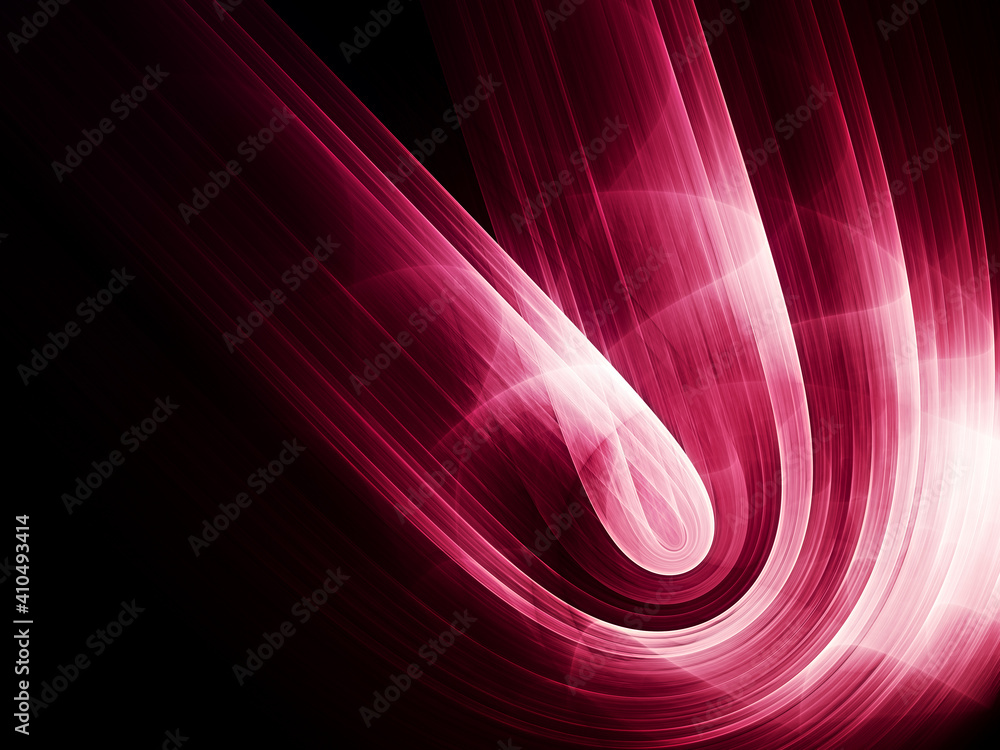 Fototapete abstract red and black background. detailed generative fractal graphics. technology and science conc