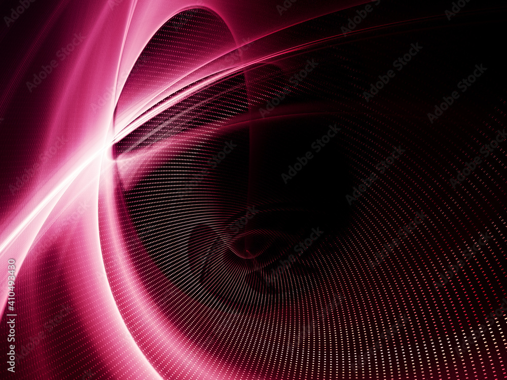 Fototapete abstract red and black background. detailed generative fractal graphics. technology and science conc